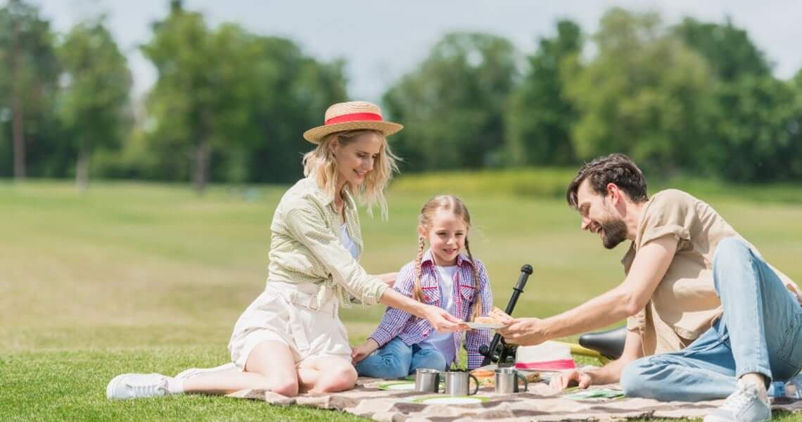 family having a picnic